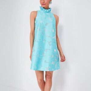 Tuckernuck Cyan Fil Coupe Jacquard Blythe Dress